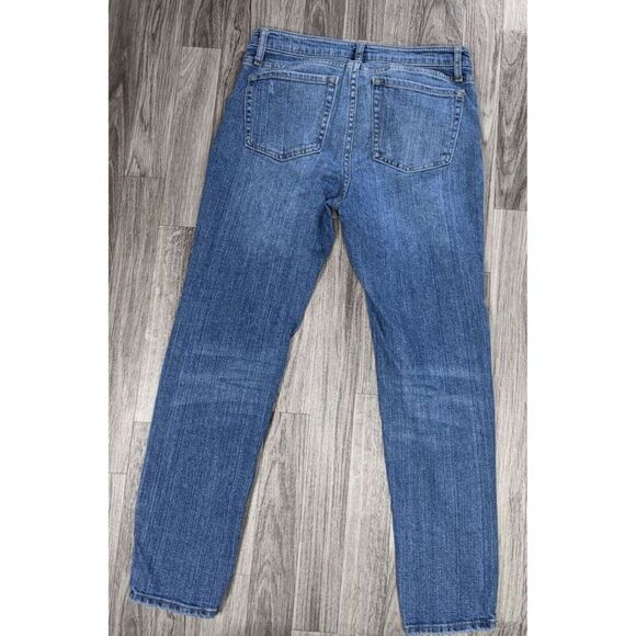 Gap Womens Size 6 / 28 Super Skinny Distressed Cropped Premium Denim Blue Jeans - Picture 2 of 12